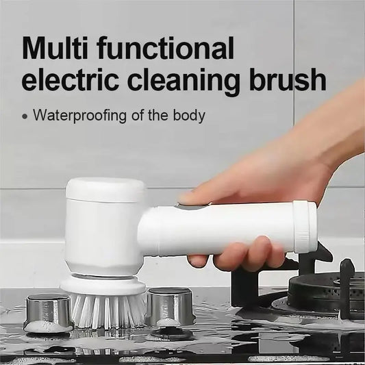 Electric Cleaning Brush USB Rechargeable Bathroom Kitchen Cleaner None